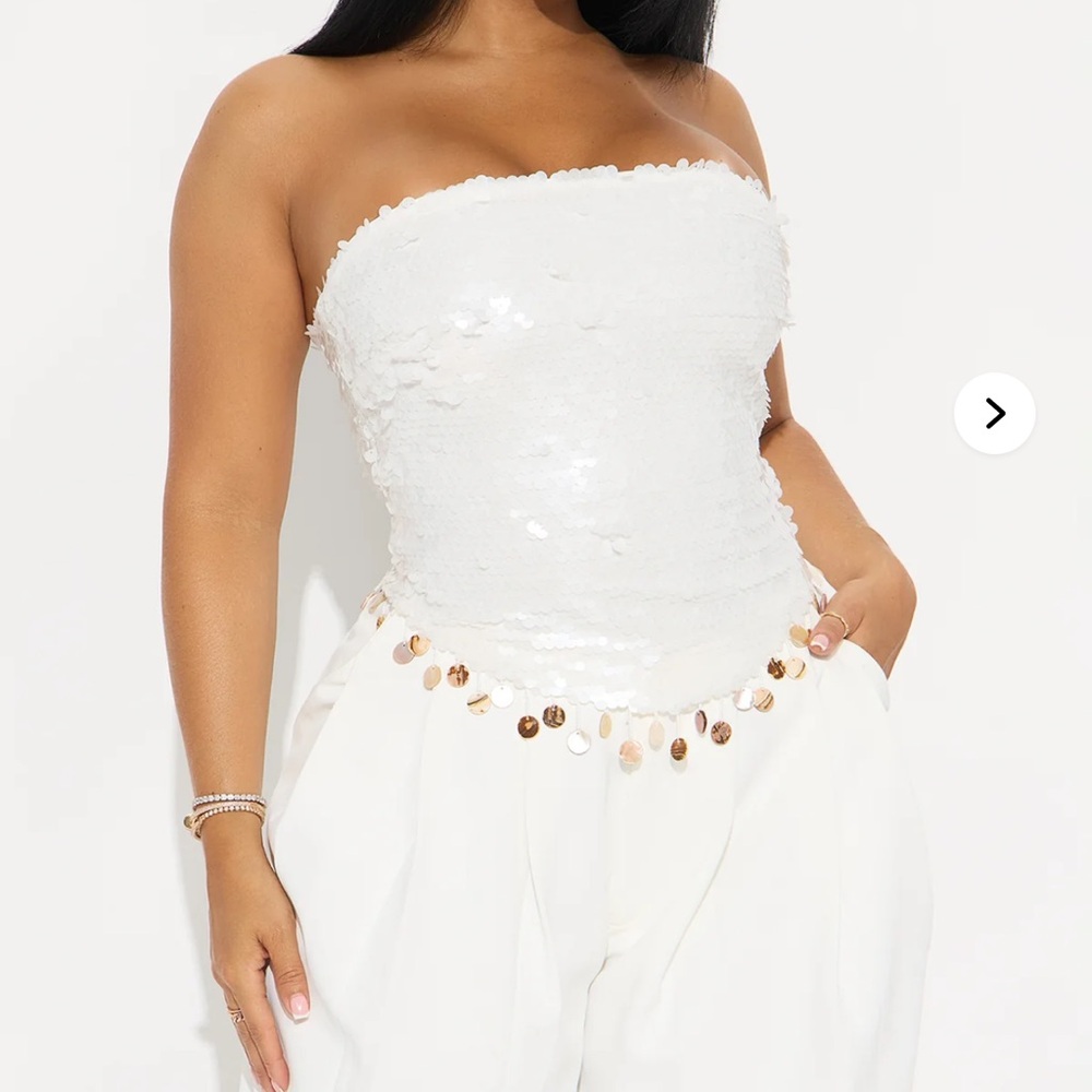 Never Settle Sequin Top- Fashion Nova